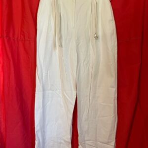 Vince Camuto Cream Belted Trousers Size 12